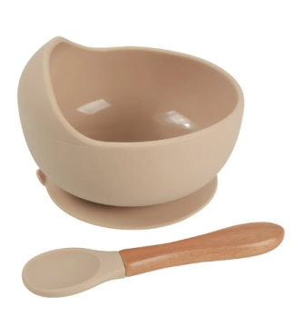 Bol Silicone + Cuillère en bois