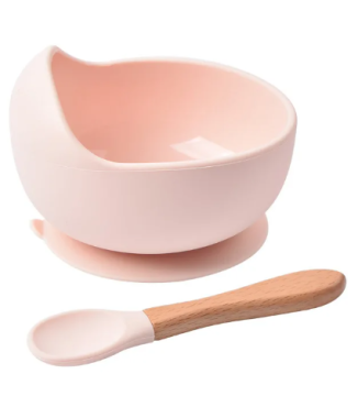 Bol Silicone + Cuillère en bois