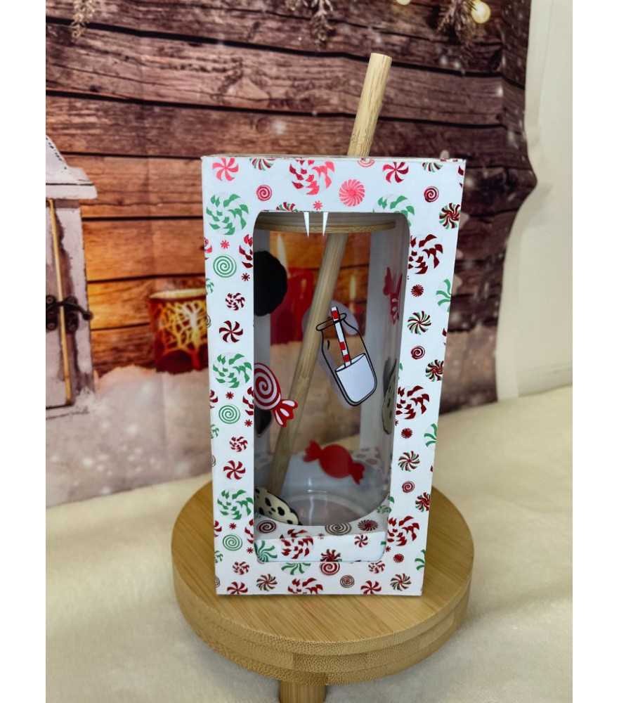 Gobelet en verre et bambou