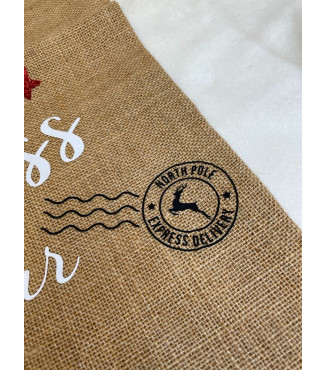 Hotte du Père-Noël en Toile de Jute