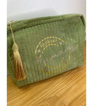 Pochette velours avec pompon
