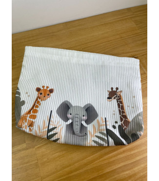 Pochette imprimée animaux