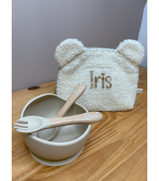 Bol Silicone + Cuillère en bois