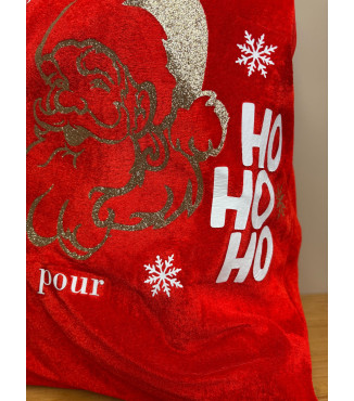 Hotte Père-Noël en velours