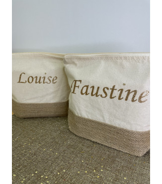 Trousse en toile de Jute et coton