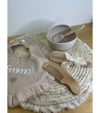 Bol Silicone + Cuillère en bois